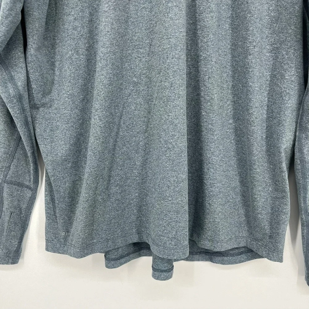 Nike‎ Running Dri-FIT Mens Gray Teal Quarter Zip Pullover Large 504606-480
